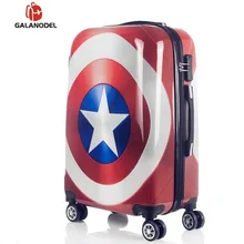 GALANODEL, милый мультяшный Детский чемодан на колесиках, супер герой, чемодан на колесиках, Студенческая дорожная сумка с паролем, тележка для салона