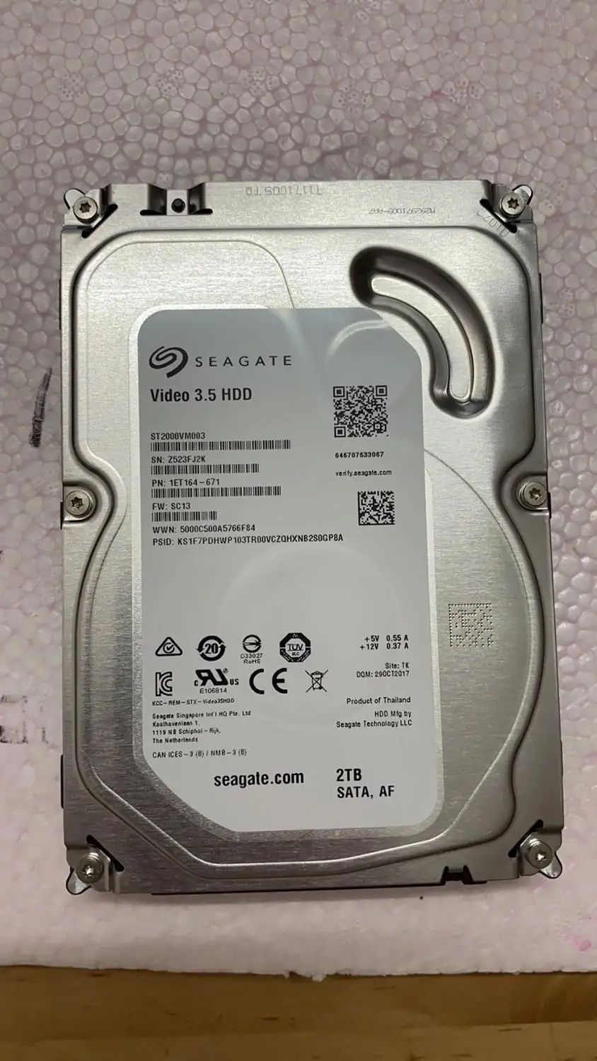 

Seagate 2TB internal hard disk 3.5" 5900RPM 64M cache SATA III 6Gb/s 2TBG HDD HD desktop hard disk ST2000VM003