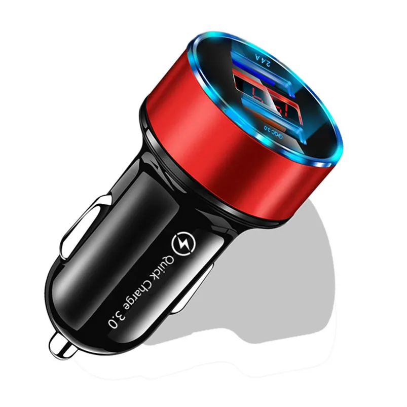 

3.1A 5V Dual USB Car Charger With LED Display Universal Phone Car-Charger for Xiaomi Samsung S8 S9 iPhone X 8 Plus USB Tablet