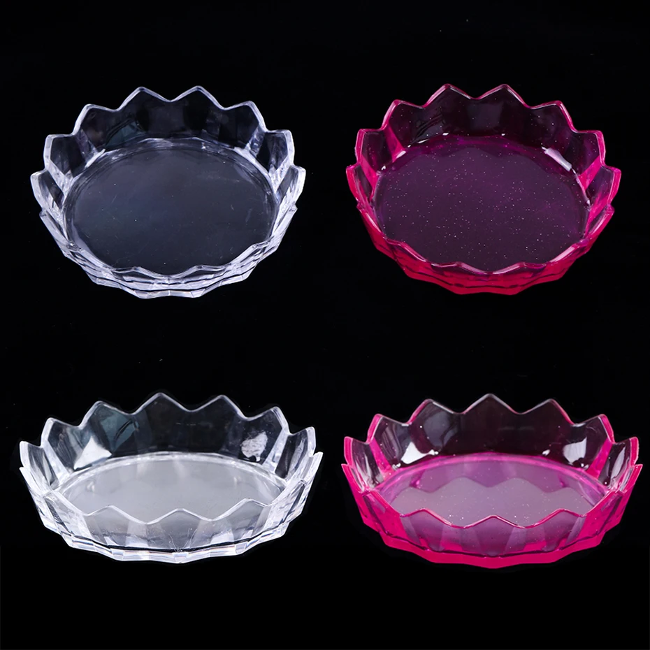 STZ 1pc Plastic Empty Storage Case Tray Clear Nail Art Rhinestone Decorations Holder Gems Display Organizer Plate Manicure#1530