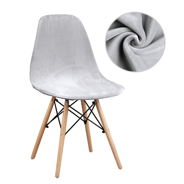 Pcs Velvet fabric Bar Chair Cover Washable Removable Seat Cover Armless Shell Chair Covers for Banquet Home Hotel
