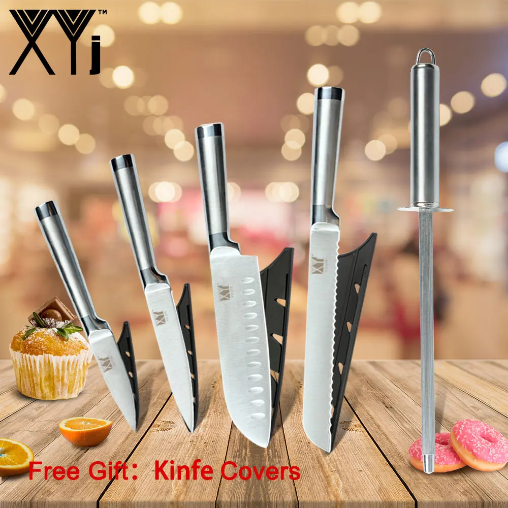 XYj бренд высокое качество Нержавеющая сталь Ножи заточка бар с хлеб Santoku фрукты