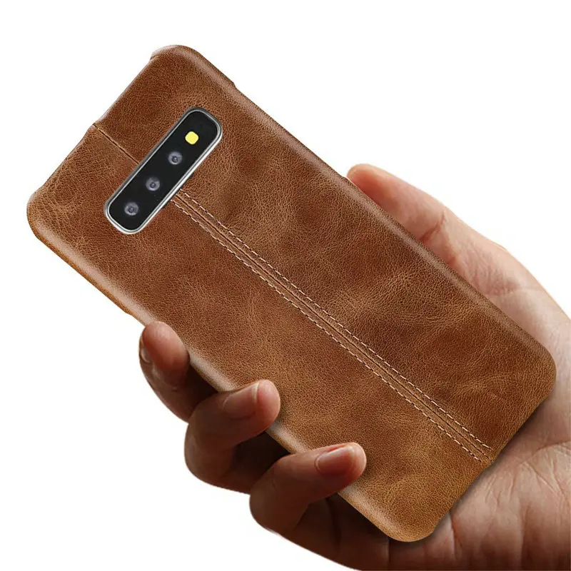 Чехол Coque для samsung Galaxy S10e S10 S9 S8 Plus, чехол для Galaxy S10 Plus, задняя крышка из натуральной кожи, чехол S9 Plus Capa Fundas