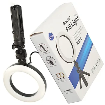 

Mini Selfie LED Video Ring Light With USB Plug Tripod Stand Fill Light Dimmable For YouTube Phone Live Photo Photography Studio
