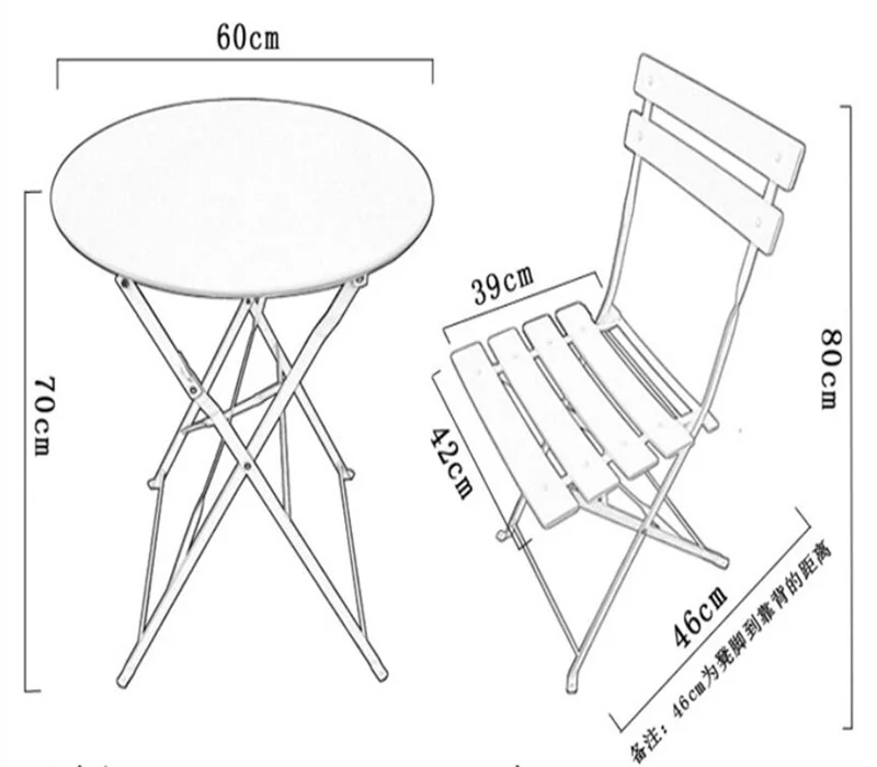 Садовый стол Балконный стол журнальные столы Железный Складной стол со стульями