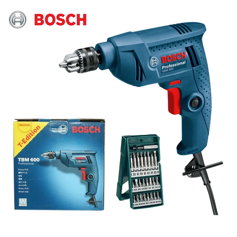 Электрическая дрель BOSCH GBM 600 многофункциональная Бытовая маленькая ручная