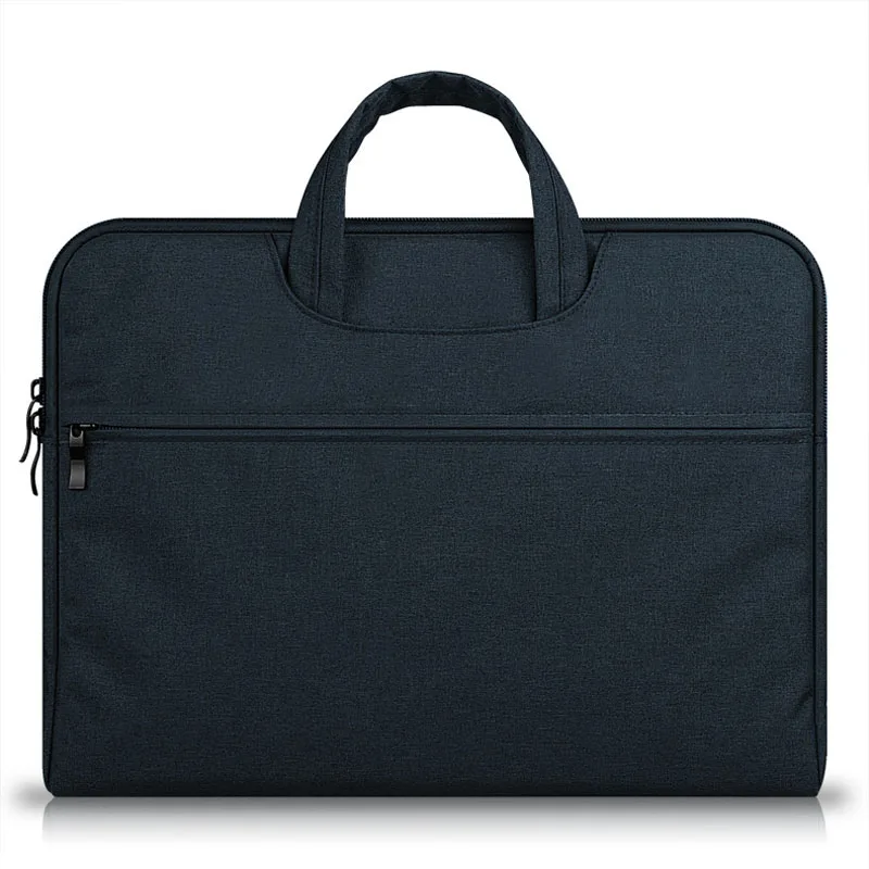 navy blue Водонепроницаемый мужской портфель, 12, 14, 15,6 дюймов, сумка для ноутбука, большая Вместительная деловая сумка, женская сумка-мессенджер, мужская сумка на плечо - Цвет: navy blue