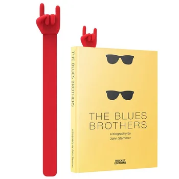 

1pcs Novelty Rock Gesture Bookmark for Books Stationery Creative Silicone Finger Funny Office Gift School Supply