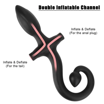 Sexy Dog Tail Inflatable Dildos For Women Plug Anal Toys Men Butt Dilator Female Masturbator Sex Games Bondage Sets Erotic Goods 4