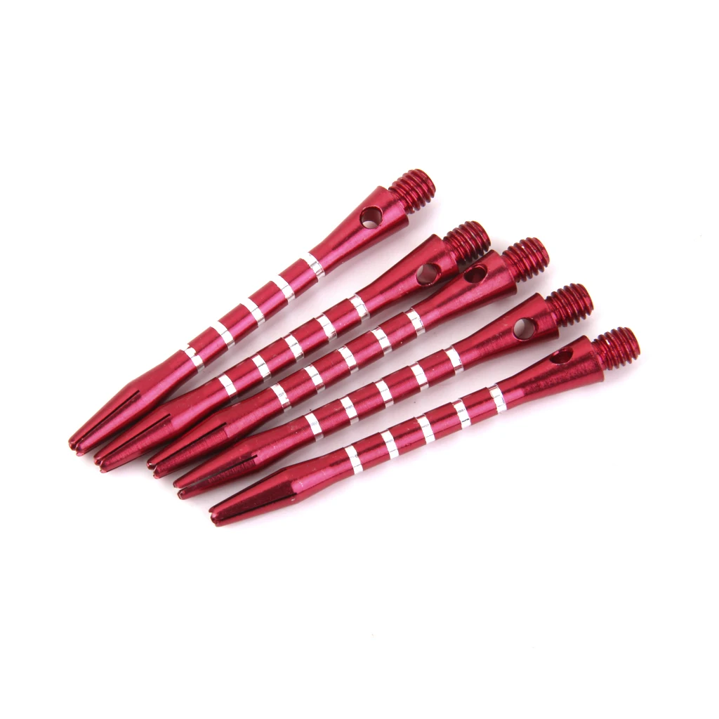 5pcs Re-grooved Anodised Aluminum Dart Shaft Indoor Game Darts Accessories 55mm 2 Inch Random