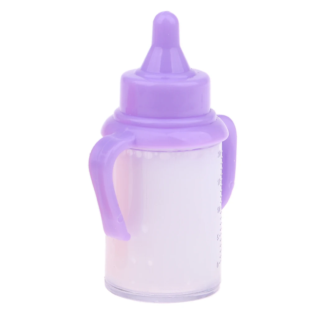Reborn Infant Bottles Baby Doll Supply Milk Bottles With Two Handles