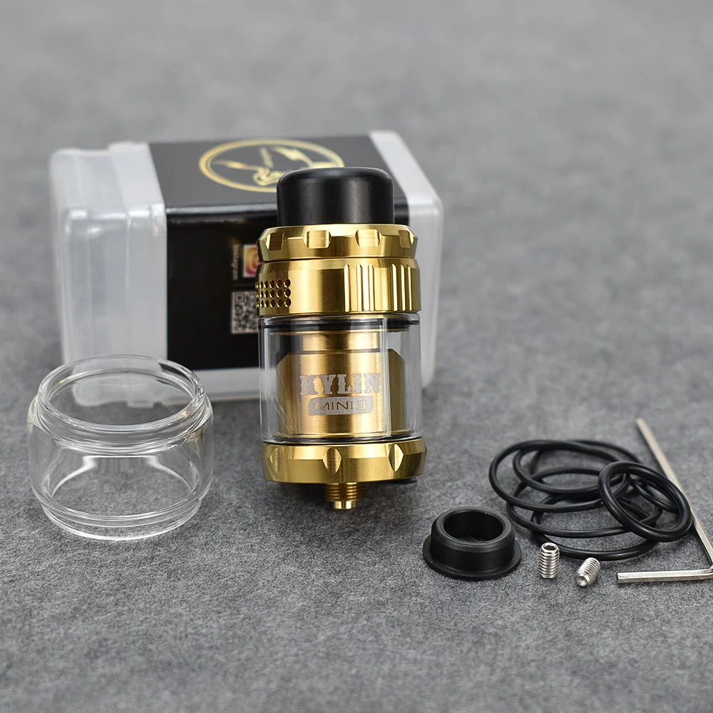 

wolfcoolvape Vape kylin mini v2 rta 24.4mm Single Coil Rebuildable Atomizer E-Cigarette 510 Thread Kylin RTA Tank
