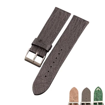 

PSTARY Ultra-thin soft ostrich leather watch strap Vintage brown Black Green Leather strap Men's watch belt