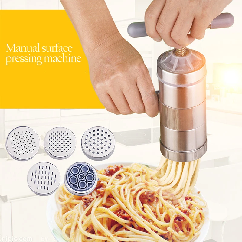 5-Moulds-Manual-Noodle-Maker-Press-Pasta-Machine-Crank-Cutter-Fruits-Juicer-Cookware-Spaghetti-Machine-Baking (6)