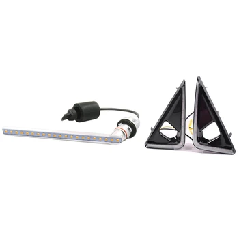 

4 Pcs Daytime Running Lights Daylight Fog Lamp LED DRL with Turn Signal, 2 Pcs Silver & 2 Pcs Black