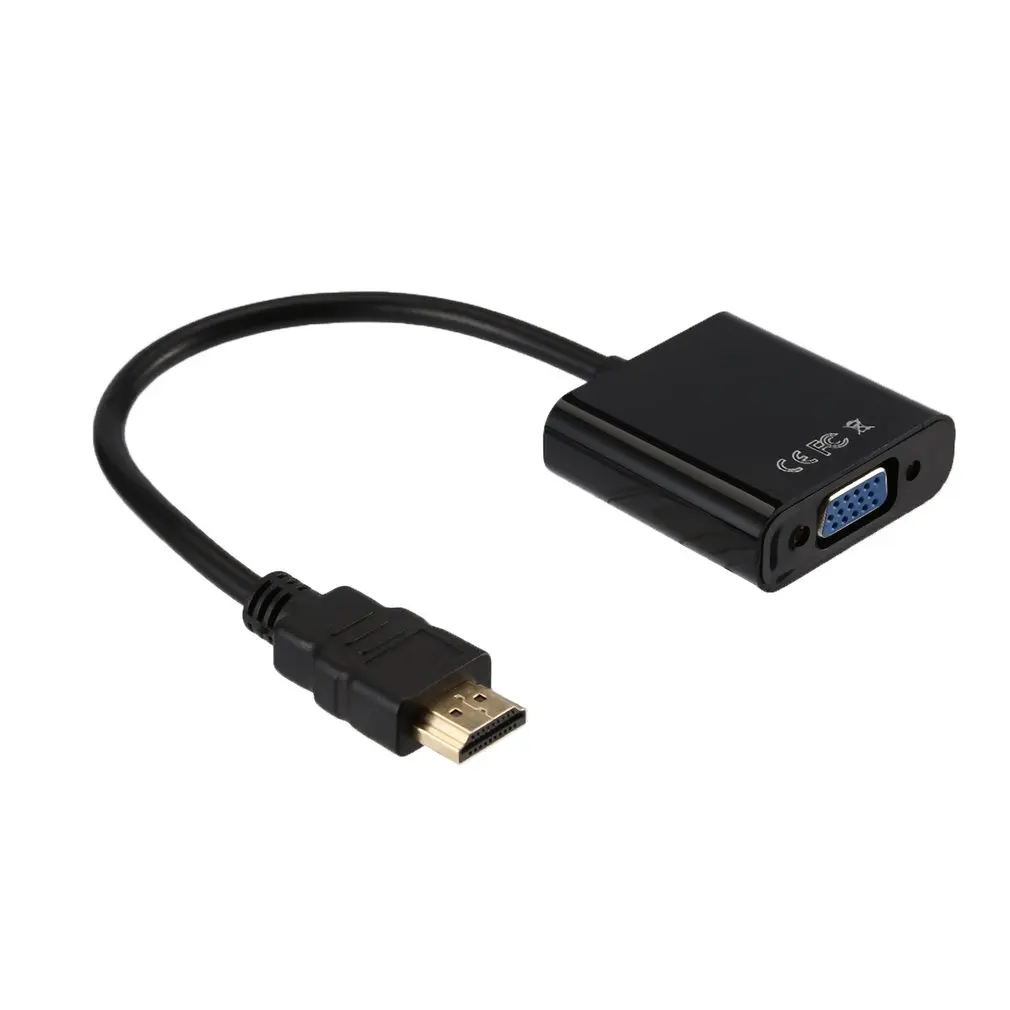 1080P активный HDMI к VGA адаптер видео конвертер папа к женскому с микро USB и 3,5 мм аудио порт кабель