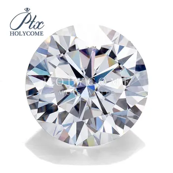 

6.5MM 2020 D color Round cut loose VVS1 CLARITY 1ct moissanite diamond stones for jewelry Серьги кольцо браслет зеленным камнем