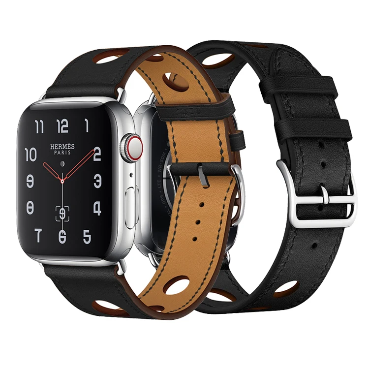 Кожаный ремешок для Apple watch band 44 мм 40 correa iwatch 5 4 3 2 42 38 Высококачественный Браслет