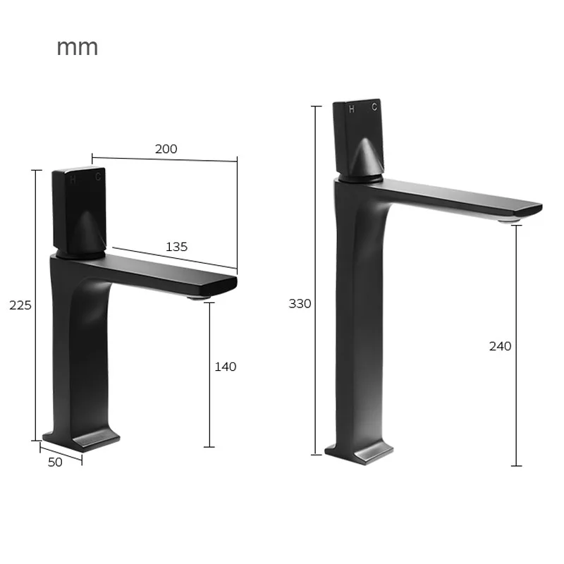 Senlesen кран для раковины, Черный кран, кран для раковины в ванной, кран с одной ручкой и отверстием, винтажный умывальник, смеситель для горячей и холодной воды