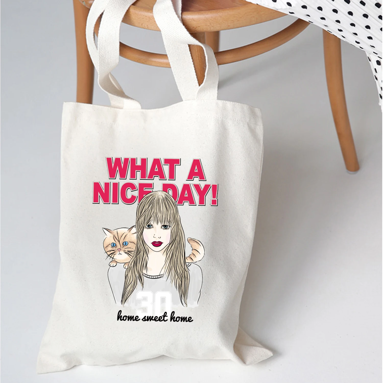 Креативная Женская парусиновая сумка для покупок с изображением кошки, женская сумка на плечо, Женская эко-сумка, многоразовая сумка для покупок