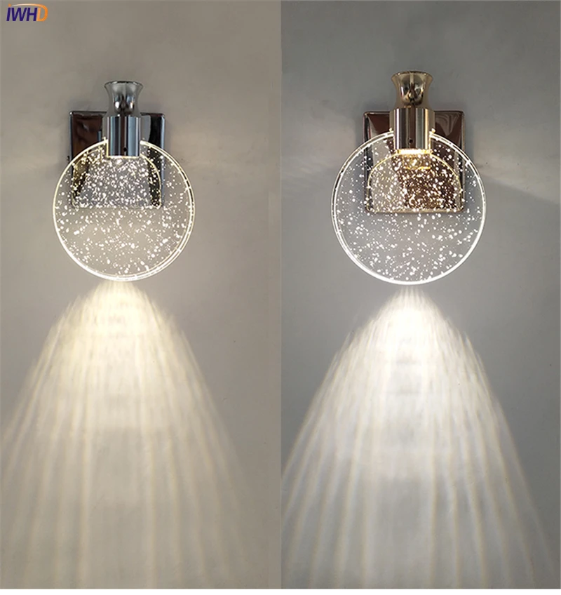 Modern Crystal LED Wall Light Luxury Fixture GoldenSilver Sconce For Bedroom Living Room Decoration Wall Lamp Lampara Pared (4)