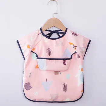 

Baby dinner gown children waterproof spring and autumn boys and girls infant children