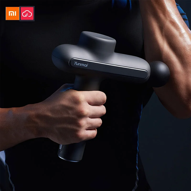 Предпродажа; Xiaomi Yunmai массаж мышц пистолет Pro Basic 60 Вт Мощный 12 мм Лимфодренажный массажер работы Run терапевтическая, для мышц для облегчения боли