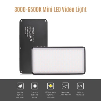 

3000-6500K Dimmable Rechargeable Battery Mini LED Video selfie studio Light Camera Photography Lamp for Canon/Nikon/Sony DSLR