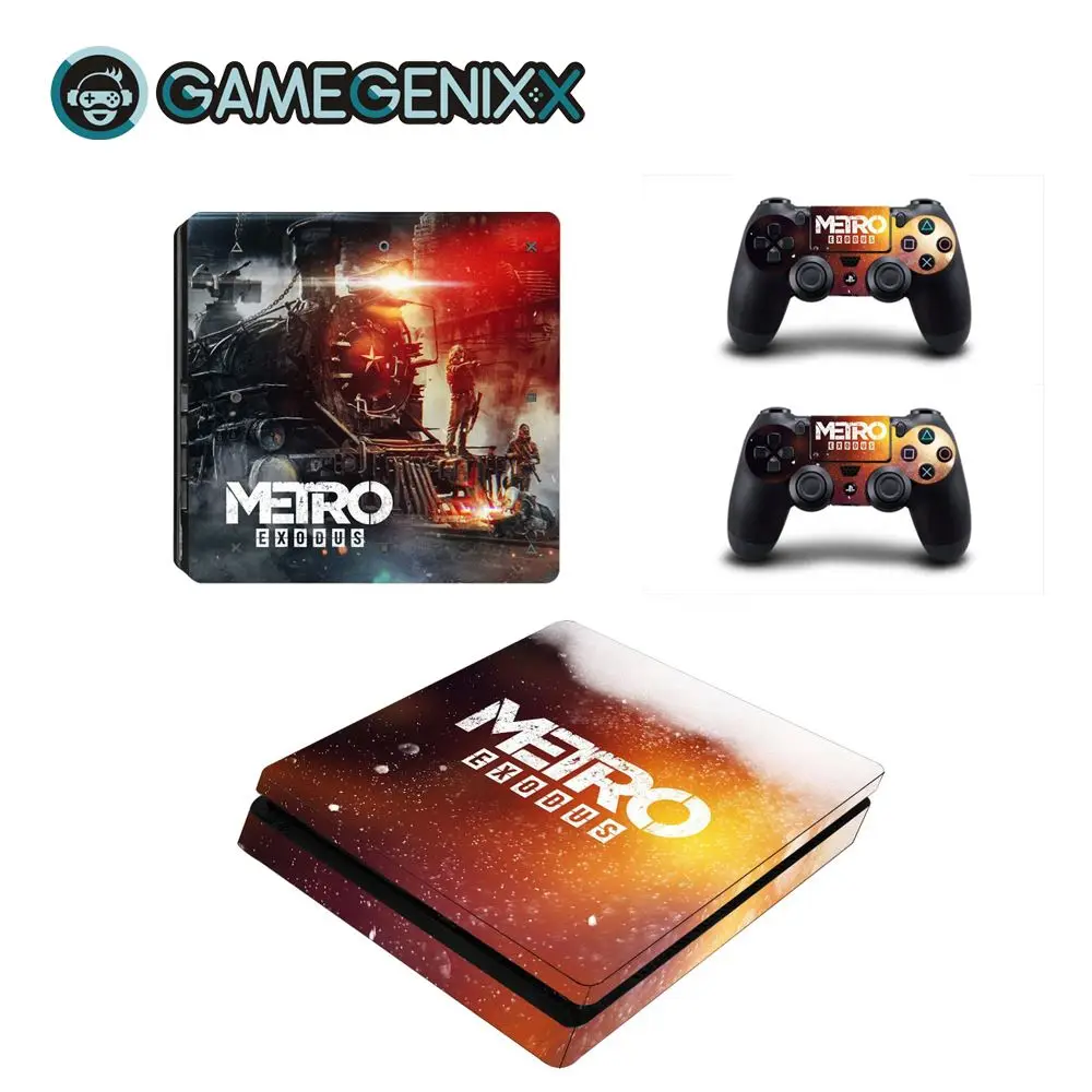 Наклейка на кожу GAMEGENIXX, Виниловая наклейка, водонепроницаемый чехол для PS4, тонкая консоль и 2 контроллера-Metro