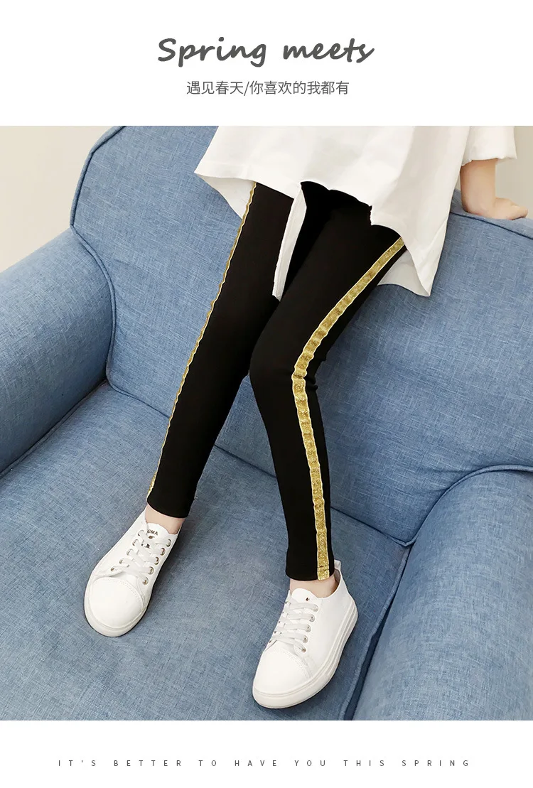 Girls Western Style Spring Clothing New Style Spring CHILDREN'S Garment New Style WOMEN'S Dress Spring Long Pants Big Boy L
