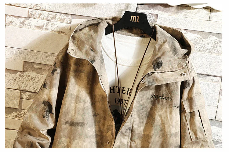 Camouflage Autumn Military Pilot Bomber Jacket Men Winter Streetwear Plus Size Cotton Coat Male Loose Japanese Jackets And Coats