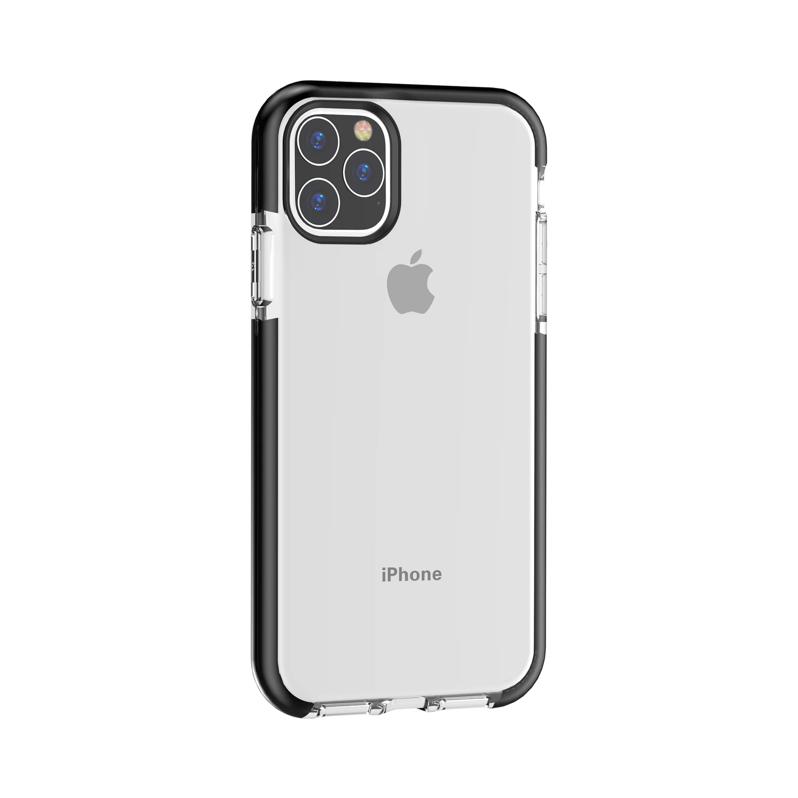 Черный 50 шт./партия, прозрачный ТПУ+ D30 чехол для iphone 6 7 8 X XS XR XS Max 6 7 8 plus 11 Pro Max задняя крышка чехол - Цвет: Черный