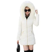 Зимнее пуховое пальто с меховым воротником и капюшоном, куртка-бомбер, теплая Женская куртка Casaco Feminino Abrigos Mujer Invierno, стеганая парка, верхняя одежда