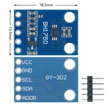1 pièces/lot GY-302 BH1750 BH1750FVI puce Module d'éclairage d'intensité lumineuse