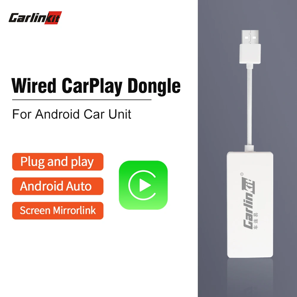 Carlinkit Inal/ámbrico Carplay Dongle agregue Funci/ón inal/ámbrico Carplay//cableada Android Auto//navegaci/ón Soporte iOS13//14 4.4.2 y superior para autom/óvil con Unidad Principal de Android