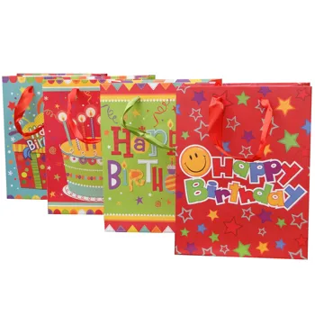 

Gift bags Bagland, "Premium Happy Birthday", Thick-210g/m2, pack of Saving-12 To. Assorted, 26cm x 32cm x 10cm