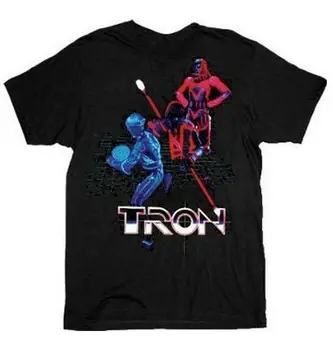 

Adult Men's Tron Action Adventure Fantasy Movie Battle Grid Black T-shirt Tee