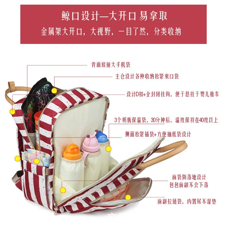 Сумка Mommy Портативная сумка для мамочки сумка для подгузников на плечо усовершенствованная версия многофункциональной сумки для подгузников для мамы и ребенка I0714