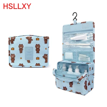 

New Makeup Bag Travel Portable Cosmetic Bag Men and Women Linked To Wash Waterproof Travel Large Capacity Cartoon Cosmetic Bag
