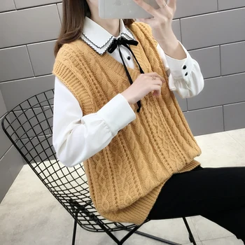 

Room 155354, 4 rows, No. 3] actual photo of new solid color hemp vest, V-neck vest, 47