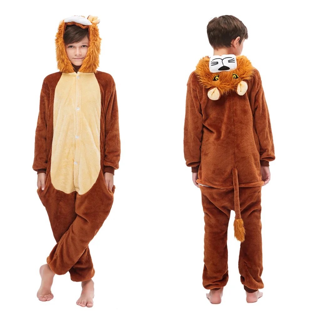 Boys Lion Animal Pajamas Kids Animals Costume Clothes Girls Unicorn Pijamas Unicornio Pajamas For Girls Kids Onesie Pyjamas