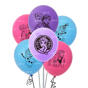 

12 Pcs Frozen Balloon Combination Children's Birthday Party Elsa Anna Cartoon Boy Kids Game Party Balloon Pearl Latex Decoration