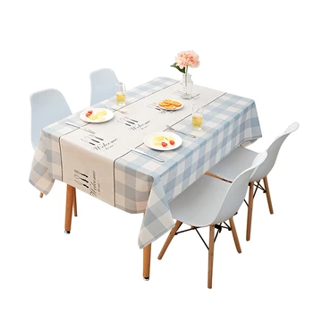 

Home Restaurant Table Cloth Water-proof Scald-proof Oil-proof Tablecloth Floral Print PVC Table Cloth Placemat Table Deco