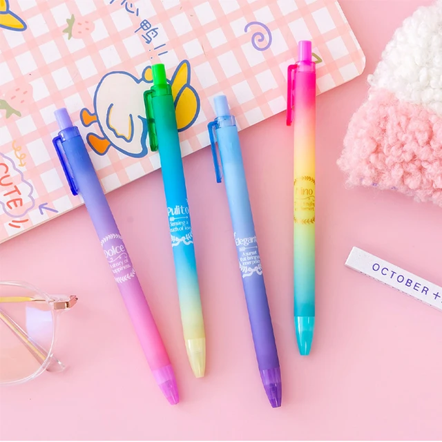 4pcs Dreamy Colorful Pens for School Supplies Kawaii Press Pens