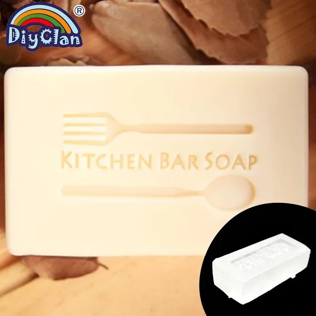 Fork Spoon Kitchen Bar Soap Stamp Clear Diy Natural Organic Glass Handmade Soap Making Chapter With Handle Acrylic Seal Custom 2