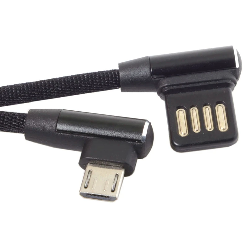 ABKT 15Cm Micro Usb 5Pin правый угол влево 90 градусов 2 0 двойной локоть кабель для зарядки