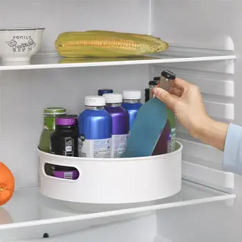 

Non-Slip Rotating Storage Tray Fruit Snack Dried Storage Plate Multifunctional Plastic Desktop Organizer For Kitchen Bathroom