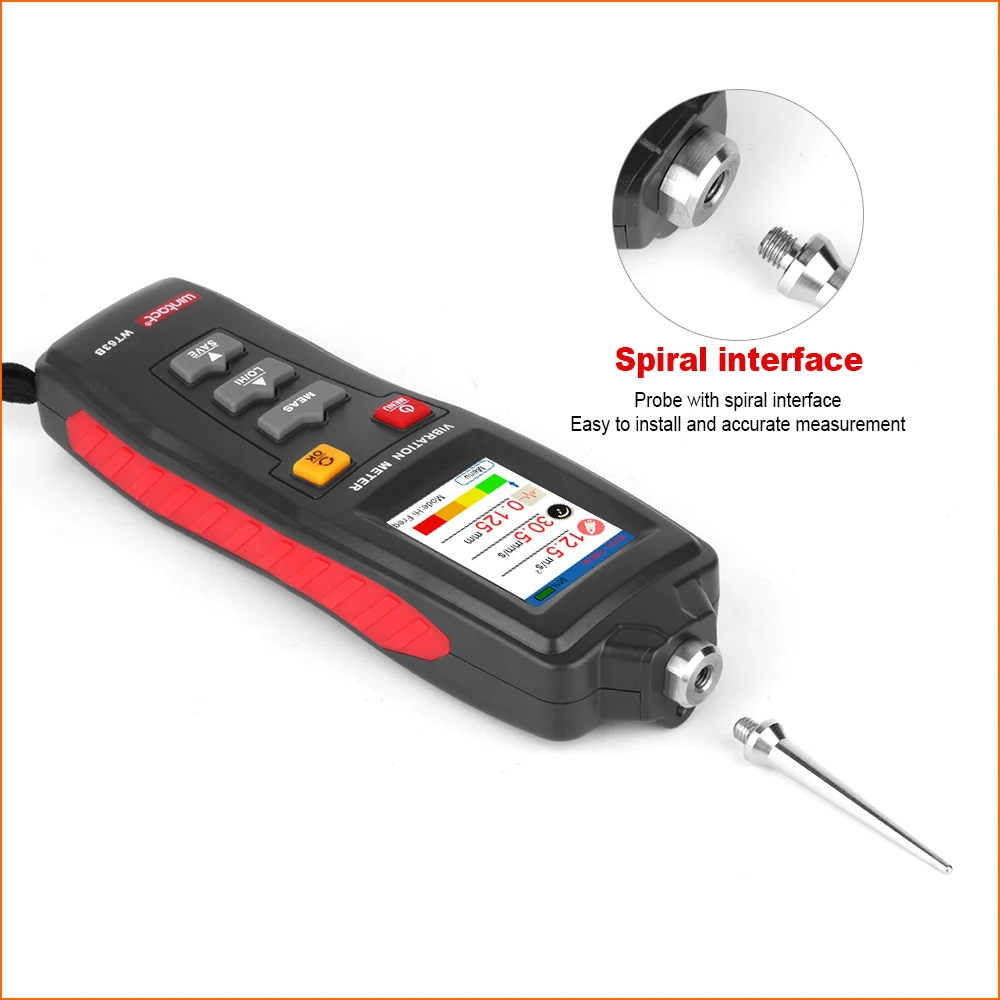 WINTACT Vibration Analyzer Vibrator Analizador De Vibraciones Digital Vibration Meter Tester Handheld WT63B Medidor Vibraciones 4