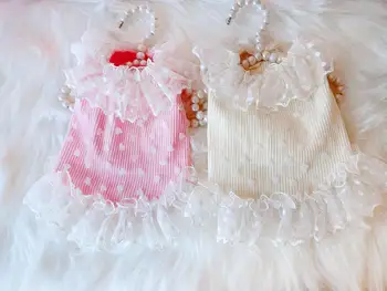 

Fairy Love Lace Pet Dog Dress Pet Products Cotton Clothing For Dogs Chihuahua Teddy Pet Puppy Dog Clothes 2020