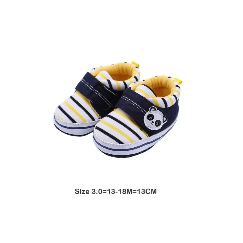 Yellow-13cm Модная симпатичная полосатая обувь из парусины для малышей, Высококачественная дышащая повседневная противоскользящая обувь для ползунков - Цвет: Yellow-13cm